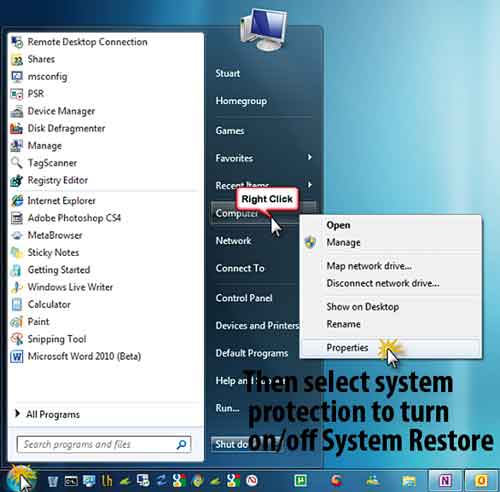 system restore